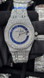 Nouvelle Montre de Luxe Tendance Hip Hop à Mouvement Automatique, Diamants VVS1, Moissanite Bussdown, Iced Out pour Hommes avec Boîte - Product Image 4