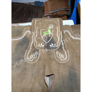 Pantalones Cortos de Cuero de Vaca Estilo Bávaro para Hombre, Transpirables, Ecológicos, con Bordado Estilo Oktoberfest - Product Image 3