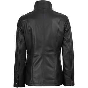 Manteau long élégant en cuir véritable pour femme – Qualité supérieure, coupe classique, idéal pour l'hiver – Options personnalisables - Product Image 2