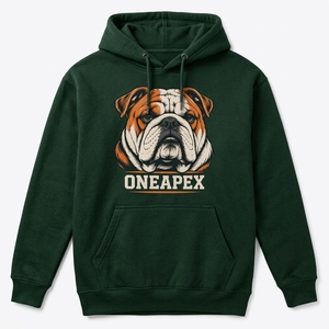 Sweat-shirt à capuche personnalisé vert foncé avec motif bouledogue pour homme, vêtement de sport décontracté, haut à capuche, fabricant OEM ODM en gros - Product Image 2