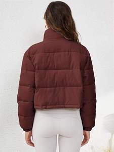 Women's Fashion Winter Coat Long Duck Down Puffer <b>Jacket</b> with <b>Sheep</b> <b>Skin</b> & Canvas Breathable Design & Letter Decoration - Product Image 3