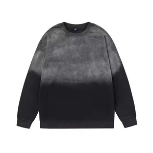 เสื้อสเวตเชิ้ตคอกลมโอเวอร์ไซส์ ผ้าฝ้าย 100% ย้อมสีไล่เฉดแบบดิปได  ใส่ได้ทั้งชายและหญิง เหมาะสำหรับฤดูใบไม้ร่วง - Product Image 2