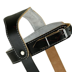 <b>Leather</b> Head <b>Harness</b> Weightlifting Support Cowhide Buckle Closure Unisex Strength Training Wear-Resistant Safety Gear - Product Image 6