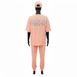 Ensemble de survêtement et t-shirt décontracté 2 pièces en coton 100 % pour femme, idéal pour le yoga, le fitness et le jogging – Collection été - Product Image 2