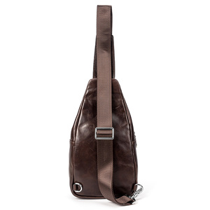 Bolsa de Viaje de Cuero Genuino de Alta Calidad de Fábrica, Bolsa de Cintura de Cuero, Bolsa de Pecho de Cuero para Hombre - Product Image 2