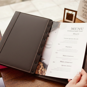 ที่ใส่หนังสำหรับเมนูร้านอาหารเมนูปกหนังที่เก็บหนังแบบพรีเมียมสำหรับผลิต - Product Image 1