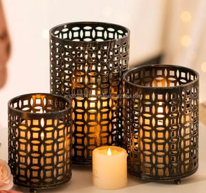 Support votif en métal de qualité supérieure artisanal artistique pour l'ambiance d'éclairage de la décoration intérieure et l'attrait de la maison traditionnelle - Product Image 1