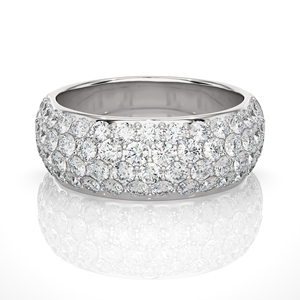 Bague en diamant cultivé en laboratoire certifiée IGI et pureté VVS, or 18 carats, diamant rond de 1,88 carat en 58 pierres de diamant - Product Image 3