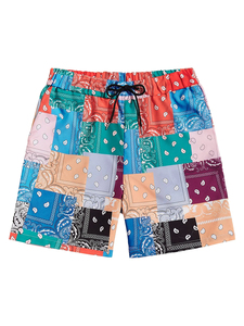 Shorts d'été pour hommes style indien à imprimé totem, respirants, imperméables, écologiques, séchage rapide, en coton, surdimensionnés, décontractés, pour la plage - Product Image 4