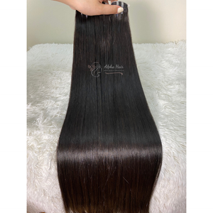 Extensiones de cabello de donante Remy recto de hueso espejo suave súper brillante pelucas de encaje Full HD sin pegamento cutícula alineada lista para venta al por mayor - Product Image 1