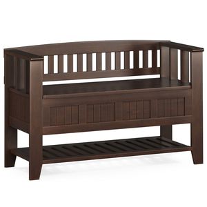 Panca portaoggetti da ingresso Acadian con ripiano integrato per camera da letto - Product Image 1