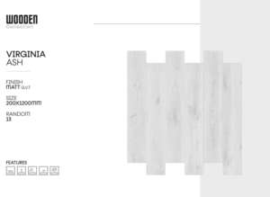 Suelo de baldosas de porcelana mate contemporáneo de 20x120 cm, diseñado para mantener un flujo superficial alargado y un atractivo interior con conexión a tierra. - Product Image 2