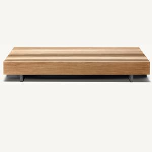 Hot <b>Sale</b> Rectangular Coffee <b>Table</b> Made of Teak Wood with Simple Modern Striped Style Eco-friendly and Durable <b>for</b> Living Room - Product Image 3