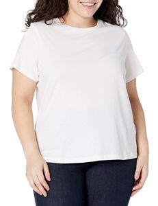 New Design <b>Women's</b> <b>White</b> Crew Neck T-<b>Shirt</b> <b>Short</b> <b>Sleeve</b> Regular Fit Casual 100% Cotton Jersey Breathable Solid Color All Seasons - Product Image 3