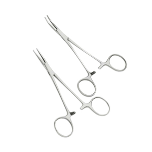 Professional Hemostatic <b>Clamp</b> Stainless Steel Locking Tissue Forceps Curved Surgical Grasping Instrument Set - Product Image 5