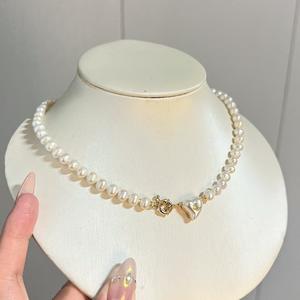 สร้อยคอไข่มุกจูจี้ แทมซุย เฮฟเวนลี่ เมเดน ขนาด 6-6.5 มม. สีสว่าง ใกล้เคียง S925 ตัวล็อคเงินญี่ปุ่น ความยาว 45 ซม. สำหรับผู้หญิง - Product Image 1