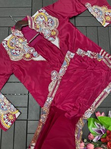 Nueva ropa de fiesta Listo para usar Saris con cadena Koti Lentejuelas Trabajo Sari Saris indios para bodas y ropa casual Precio al por mayor - Product Image 4