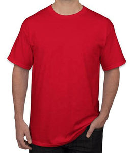 Camisetas de Hombre 100% Algodón, Color Rojo Sólido, Cuello Redondo, con Jersey Transpirable de 180 g/m², Corte Regular para Gimnasio y Entrenamiento, Logotipo Personalizable - Product Image 5