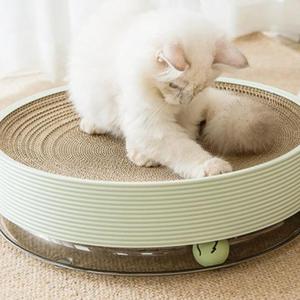 ที่นอนและของเล่นแมวแบบ 2 in 1 ทำจากกระดาษลูกฟูกทนทาน ไม่ทิ้งเศษ 2 แบบ 2 สี - Product Image 1