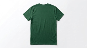 Camiseta de algodón de manga corta con cuello redondo y estampado para hombre, estilo casual, corte regular, color verde liso. - Product Image 4