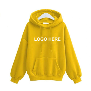 เสื้อฮู้ดโอเวอร์ไซส์แบบยูนิเซ็กซ์ สีพื้น ผ้าฝ้ายเฟรนช์เทอร์รี่ มีกระเป๋า สวมใส่สบายๆ สำหรับฤดูใบไม้ร่วง พิมพ์ลายโลโก้ด้านหน้าด้วยเทคนิคฮีททรานเฟอร์ - Product Image 4