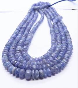 Cuentas redondas lisas de tanzanita natural AAA de 5 a 7 mm, collar de tanzanita azul de 16 pulgadas, cuentas redondas lisas para la fabricación de joyería. - Product Image 1