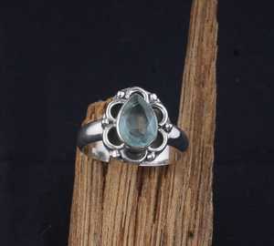 <b>Emerald</b> Cut Blue Topaz <b>Ring</b> Solid 925 Sterling <b>Silver</b> Handmade Gemstone Jewelry Elegant Gift For Women - Product Image 5