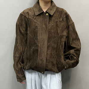 Blouson en cuir de moto pour femme, col montant, 100 % coton, en peau de mouton véritable, coupe ample, personnalisable, collection hiver, vente chaude - Product Image 1