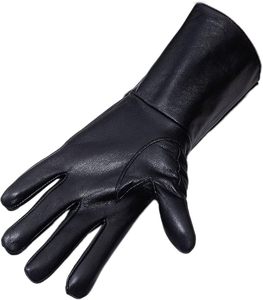 Gants en cuir à manchette longue, style médiéval, ajustement parfait, qualité supérieure, tissu en cuir souple, type 100% cuir - Product Image 3