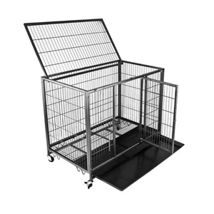 Sparxwizz Engineering Modern Heavy Duty Galvanized Steel <b>Dog</b> Crate Wheels Large Indoor/Outdoor Secure Puppy Enclosure for <b>Dogs</b> - Product Image 3