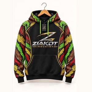 Sudadera con capucha deportiva Ziakot personalizada con caras aterradoras en 3D de calabaza de Halloween en naranja, negro y oro envejecido, homenaje al servicio - Product Image 6