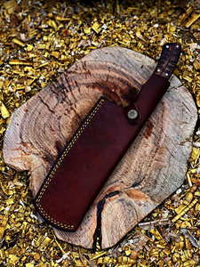 Top Damascus Cleaver Knife Handmade Chef Meat Knife Raindrop Pattern Steel Blade Walnut Wood Handle Kitchen Chopper Ambidextrous - Product Image 6