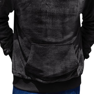 Premium <b>Sherpa</b> <b>Fleece</b> Hoodie <b>Men</b> Women Cozy Warm Winter Soft Plush Pullover Hooded Sweatshirt Custom Casual Streetwear Print - Product Image 4