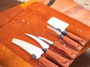 Sac de Chef en Cuir Pleine Fleur Robuste Grande Capacité Anti-Odeur pour Rangement de Couteaux et Outils de Cuisine - Product Image 3