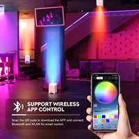 U`King - Juego de 6 Luces LED de 18 W con Batería, RGBWA+UV, Inalámbricas, Recargables, para KTV, Bodas, Fiestas, DJ, Escenarios