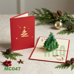 ANN MC047งานฝีมือ3D แบบป็อปอัพต้นคริสต์มาสบัตรเชิญกระดาษพิมพ์ของที่ระลึกแสตมป์ร้อน - Product Image 2
