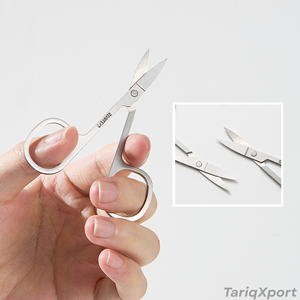 Tijeras Profesionales de Acero Inoxidable para Uñas, Multiusos, con Punta Afilada, para Recortar Vello Facial, de Nariz y Barba - Product Image 4