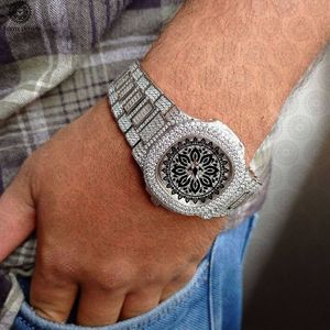 Montre de luxe Charm Jewells en acier inoxydable, cadran analogique 40 mm, verre saphir, mouvement mécanique, bouton poussoir, pour homme - Product Image 3
