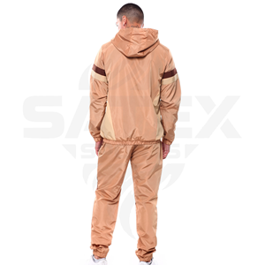 Trajes deportivos cortavientos de nailon de dos piezas para hombre, con logotipo personalizado, al por mayor. - Product Image 3