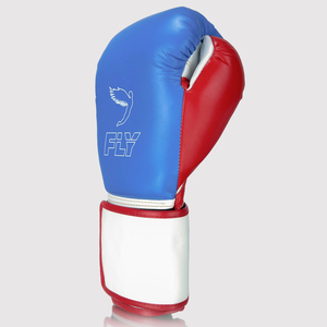 Premium Pro Fly Boxing Sparring Gloves Blue Red Real Cowhide Leather Training Boxing Gloves <b>Adjustable</b> <b>Strap</b> Oem Fly Gloves - Product Image 2