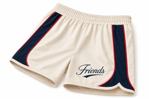 Premium design Cream MMA <b>Shorts</b> with Navy Red Stripes Heat-Transfer Printed Quick Dry Regular Fit MMA <b>shorts</b> - Product Image 3