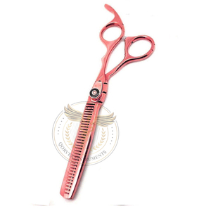 Ciseaux à effiler professionnels pour barbier, à manche élégant et lame de rasoir, en acier inoxydable, pour fournitures de salon de coiffure, Grade A+ - Product Image 2