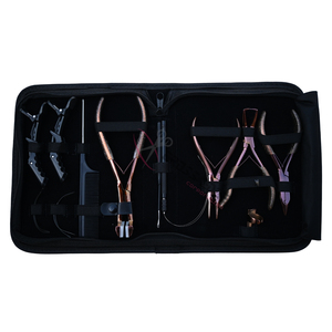 Hair Extension tools Set 3 Hole Bead Crimper Tape In Applicator plier Microlink Removal Plier Jumbo Styling <b>Clips</b> & Tail Comb - Product Image 1