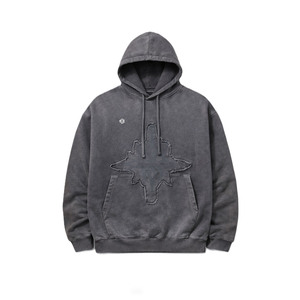 เสื้อฮู้ดดี้ผู้ชายผ้าคอตตอนย้อมสีแบบแอซิดวอช  ลายกราฟิกสตรีทแวร์  งานปักคุณภาพสูง  ออกแบบได้ตามสั่ง  น้ำหนักมาก  ขายส่ง - Product Image 3