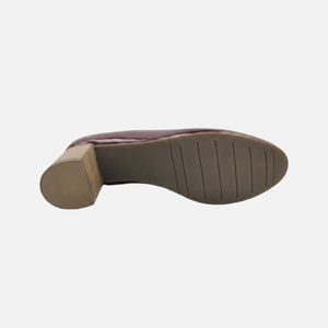 Escarpins formels pour femmes à enfiler, en cuir verni respirant, semelle extérieure en caoutchouc légère, bout fermé, talon moyen - Product Image 5