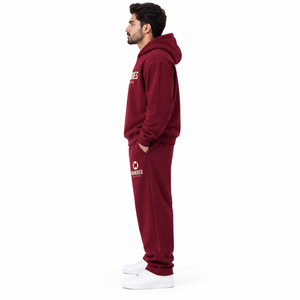 Conjunto de Sudadera con Capucha y Pantalones Deportivos para Hombre, Marca MANGOES FASHION, de Algodón y Felpa, Color Sólido, Estilo Casual, para Invierno, Ropa Deportiva, para Gimnasio y para Estar en Casa - Product Image 2