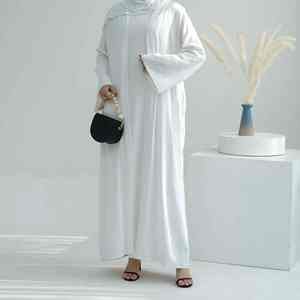 Abaya Musulmana Moderna Informal con Mangas de Kimono de Lujo para Mujer, Vestido Largo Hasta el Suelo, Ligero y Transpirable, Estilo Dubai - Product Image 4