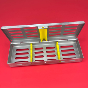 Caja de Esterilización para Instrumental Dental, 5 Instrumentos, Acero Inoxidable de Alta Calidad, Resistente al Óxido, Accesorios de Silicona, Azul, Rojo, Verde, Gris - Product Image 2