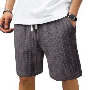 Shorts de sport élégants pour hommes, couleur unie, taille élastique, pour la gym, le fitness, l'entraînement, décontractés, en toile légère, 100 % polyester – Vente chaude - Product Image 1