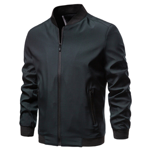 2026 New Stand Collar Zipper Men's Formal Bomber <b>Jacket</b> Business Casual Windproof Eco-Friendly Plaid Patchwork Autumn <b>Slim</b> <b>Fit</b> - Product Image 6